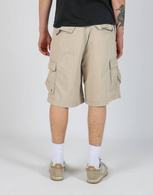 Vintage Chaps Ralph Lauren 34x21 canvas cargo shorts in beige, 4 of 4