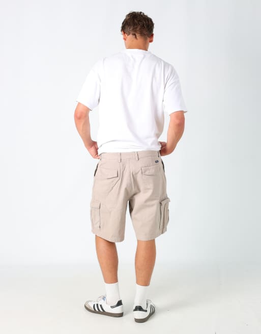 Vintage Chaps Ralph Lauren 36x21 canvas cargo shorts in tan, 3 of 4