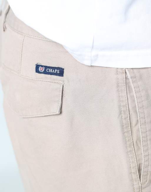 Vintage Chaps Ralph Lauren 36x21 canvas cargo shorts in tan, 4 of 4