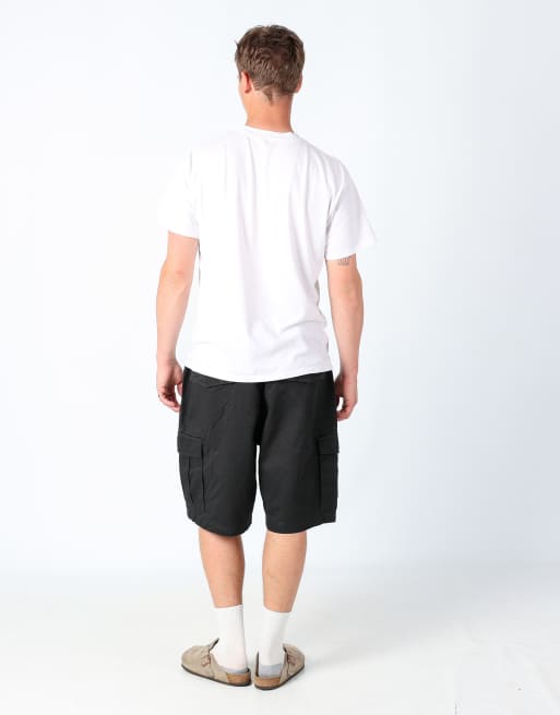 Vintage Chaps Ralph Lauren 36x27 canvas cargo shorts in black, 3 of 4