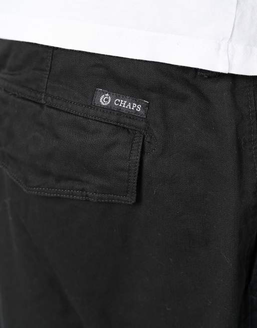 Vintage Chaps Ralph Lauren 36x27 canvas cargo shorts in black, 4 of 4