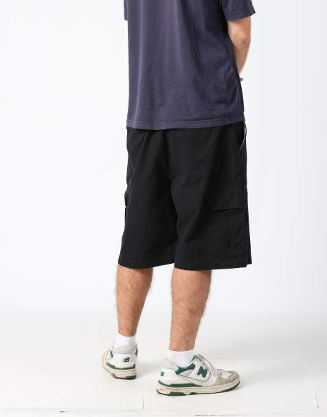 Vintage Chaps Ralph Lauren 36x98 canvas cargo shorts in black - view 1