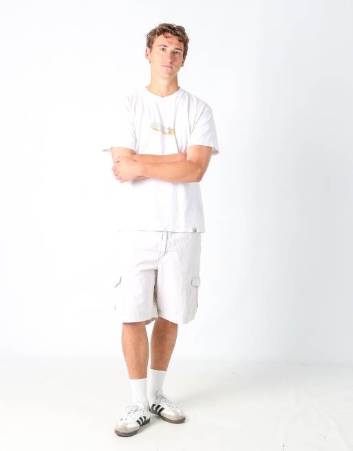 Vintage Chaps Ralph Lauren 38x21 canvas cargo shorts in ivory, 2 of 4