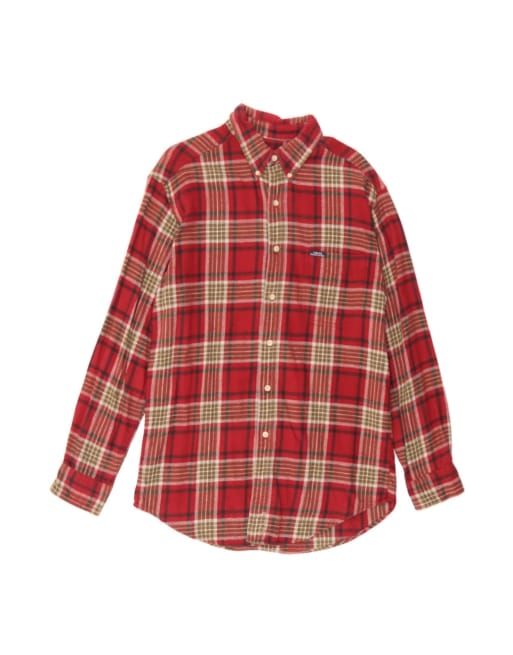 Vintage Chaps Ralph Lauren Flannel Shirt Medium In Red Check