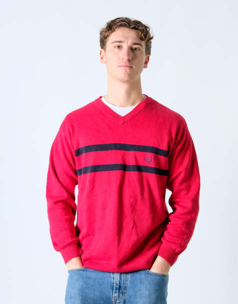 Vintage Chaps Ralph Lauren L Knit Sweatshirt Red - view 1