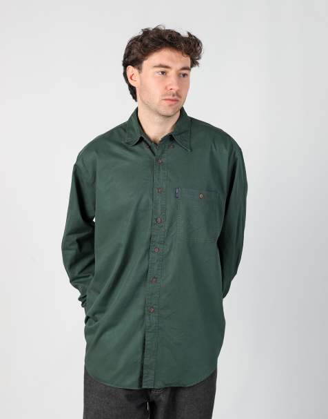Vintage Chaps Ralph Lauren l long sleeve shirt in dark green - view 1