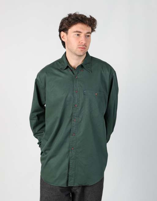 Vintage Chaps Ralph Lauren l long sleeve shirt in dark green