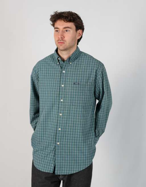 Vintage Chaps Ralph Lauren l long sleeve shirt in dark green | ASOS