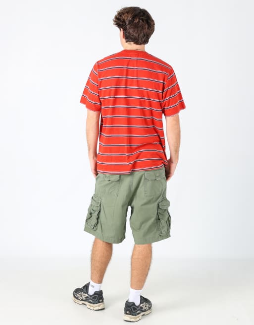Vintage Chaps Ralph Lauren ripstop 38x22 canvas cargo shorts in dark green, 3 of 4