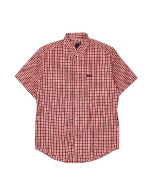 Vintage Chaps Ralph Lauren Short Sleeve Shirt Large In Red Check