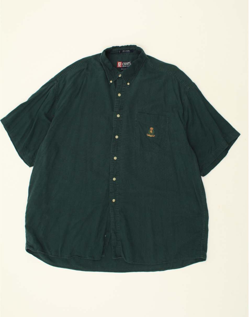 Vintage Chaps Ralph Lauren Size XL Short Sleeve Shirt in Green