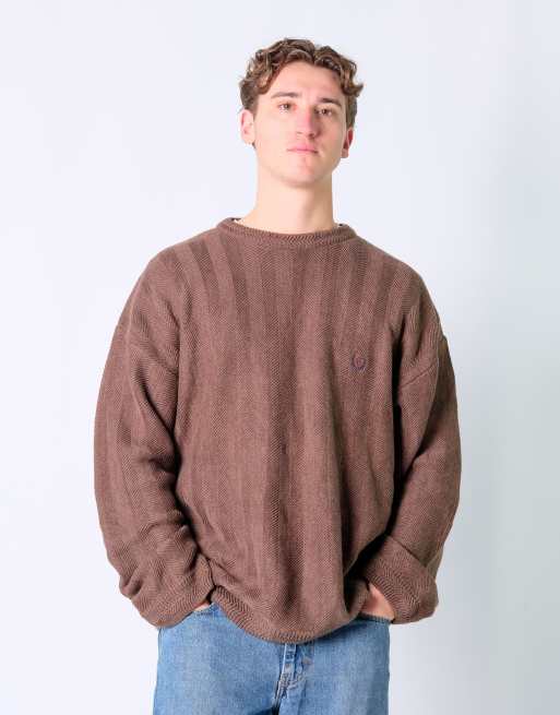Vintage Chaps Ralph Lauren XL Knit Sweatshirt Brown