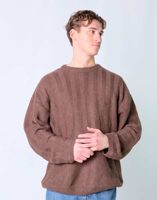 Vintage Chaps Ralph Lauren XL Knit Sweatshirt Brown | ASOS