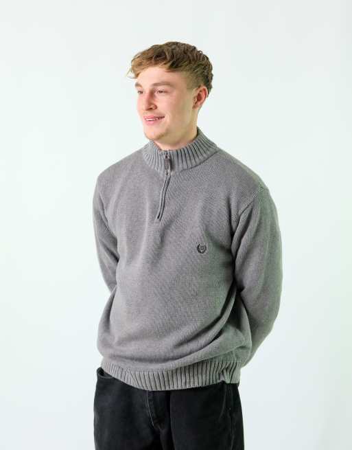 90's Chaps Ralph Lauren ドライバーズニット L グレー 90's Chaps Ralph Lauren ドライバーズニット L グレー