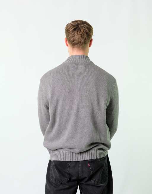 Vintage Chaps Ralph Lauren XL Knit Sweatshirt Grey Quarter