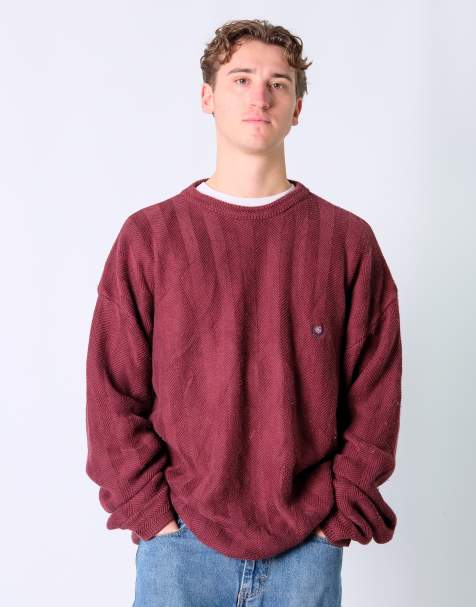 Vintage Chaps Ralph Lauren XXL Knit Sweatshirt Burgundy Red - view 1