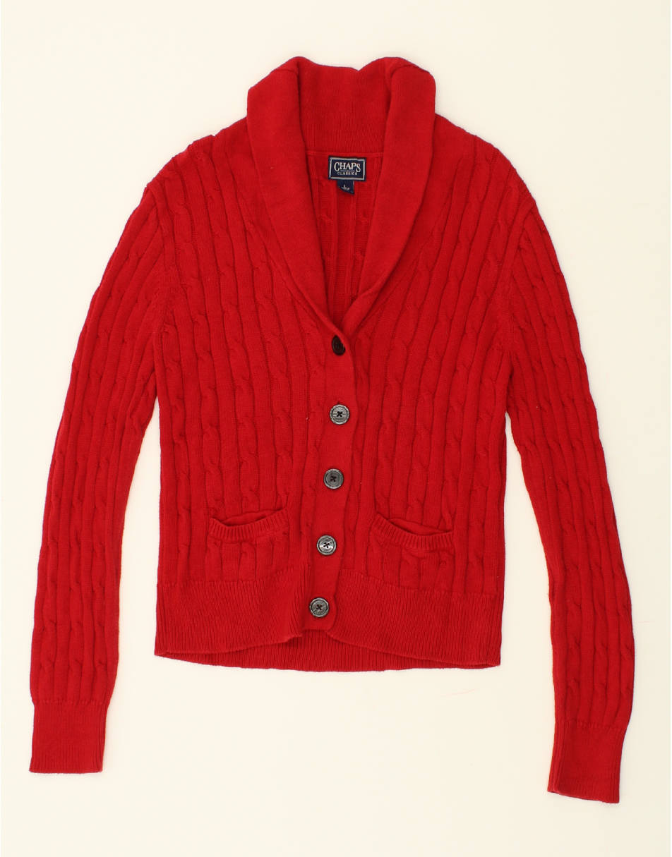 Vintage Chaps Size L Cardigan Sweater in Red