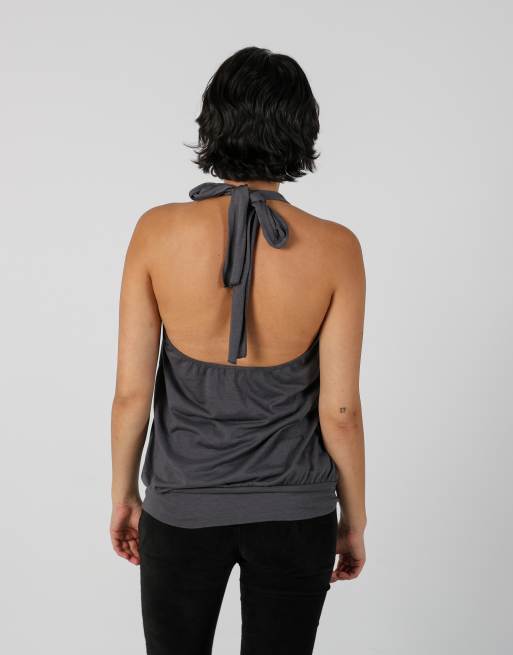 Vintage Charlotte Russe M woven top in charcoal grey, 2 of 4