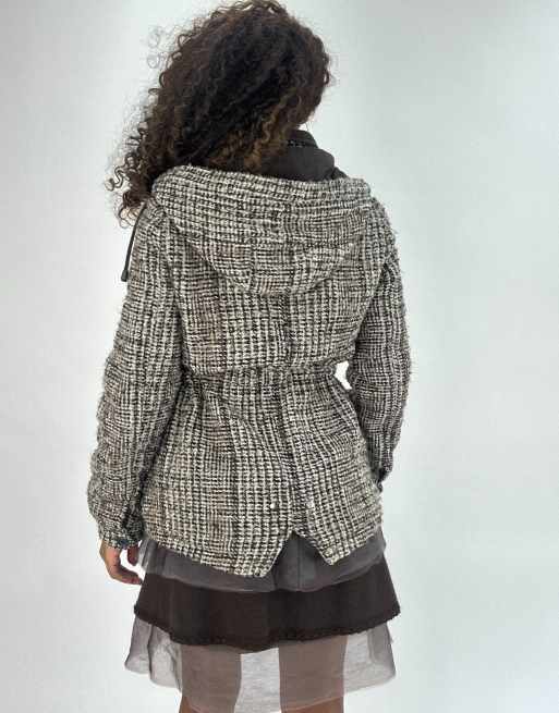 Vintage checkered jacket in brown, 2 of 4