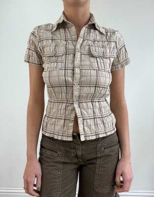 Vintage Grey Checked Shirt - L main image 1