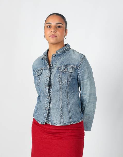Vintage Chico's M denim jacket in light blue - view 1