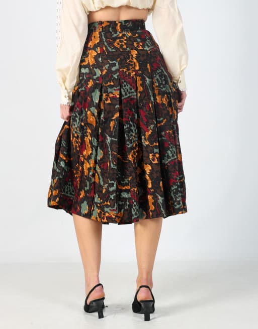 Vintage Christian Dior XXS woven maxi skirt in brown, 2 of 4