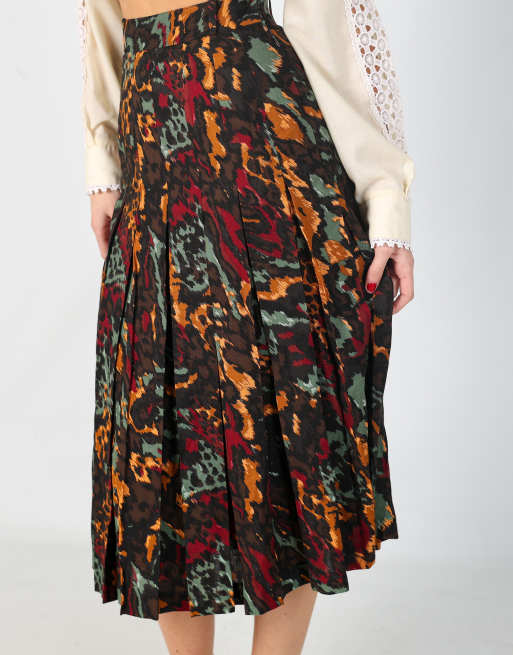 Vintage Christian Dior XXS woven maxi skirt in brown, 4 of 4