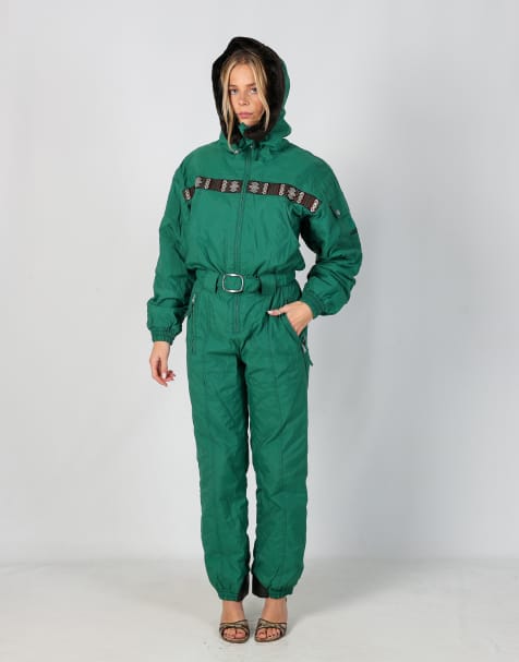 Vintage Ciesse Piumini S ski suit in dark green - view 1