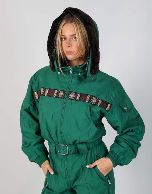 Vintage Ciesse Piumini S ski suit in dark green, 2 of 4