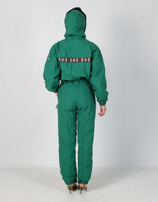 Vintage Ciesse Piumini S ski suit in dark green, 3 of 4