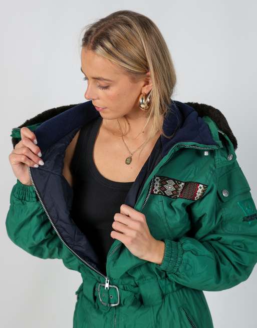 Vintage Ciesse Piumini S ski suit in dark green, 4 of 4