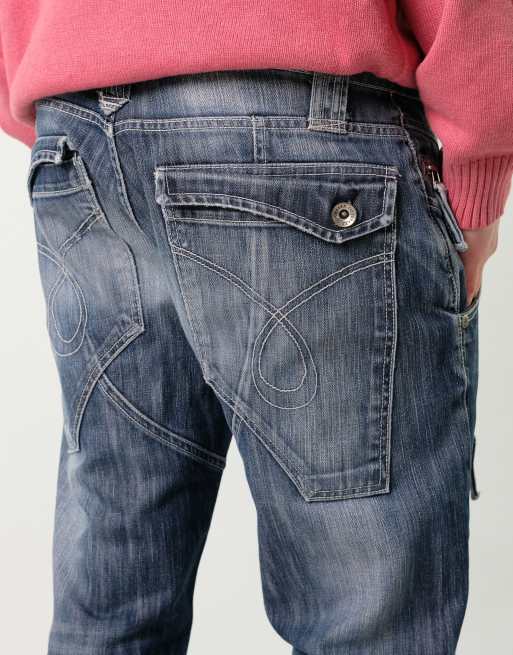 Vintage Cipo & Baxx 32x36 Denim Hip Hop Baggy Jeans Blue