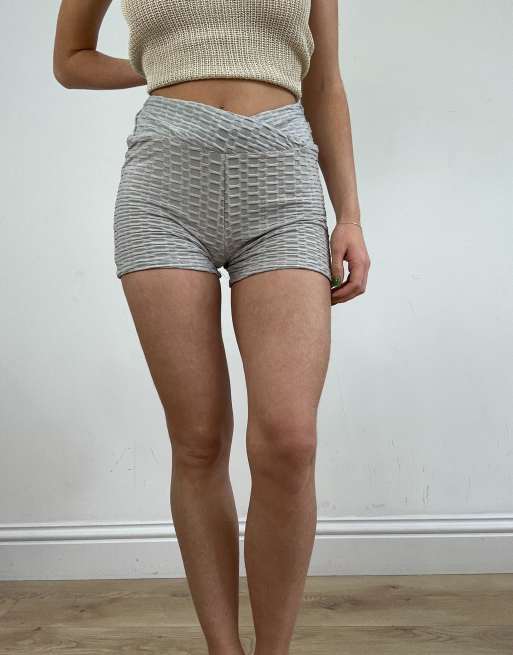 Vintage circle print shorts in grey