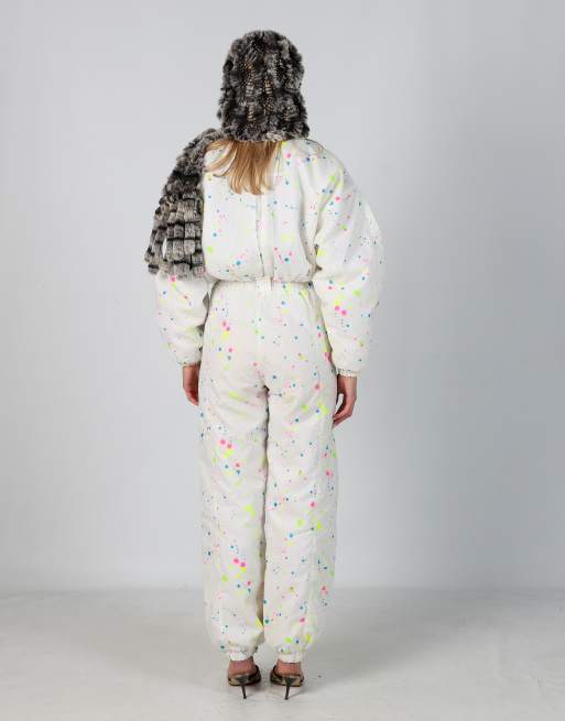 Vintage Cis Sportwear XS ski suit in ivory, 3 of 4