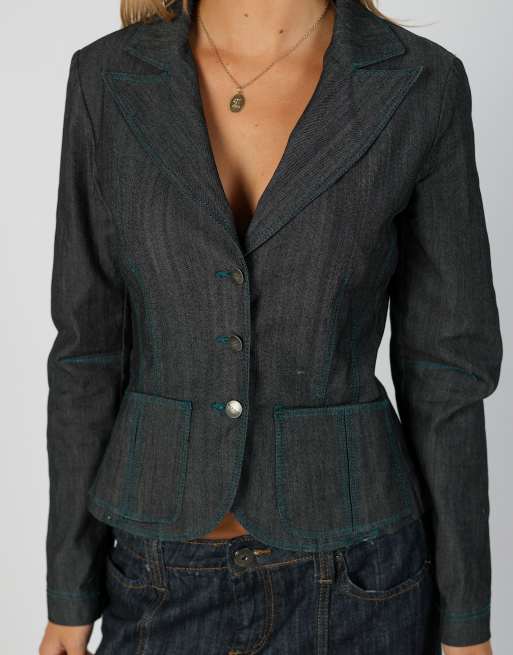Vintage Class M blazer in charcoal grey, 4 of 4