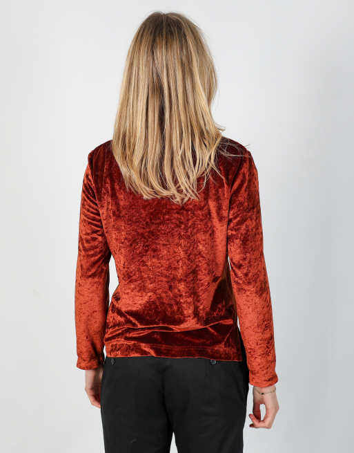 Vintage Claudia Gil S long sleeve top in orange, 2 of 4