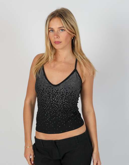 Vintage Clockhouse S cami in black, 3 of 4