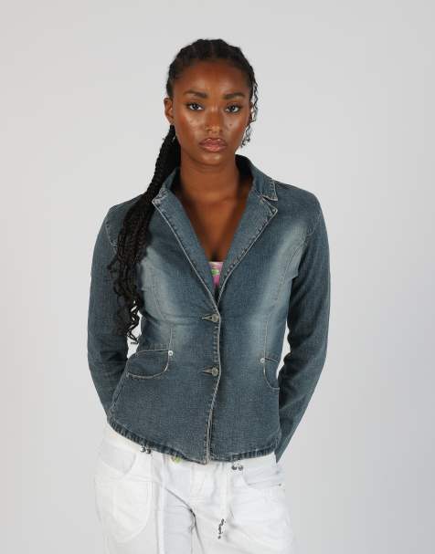 Vintage Clockhouse S denim jacket in blue - view 1