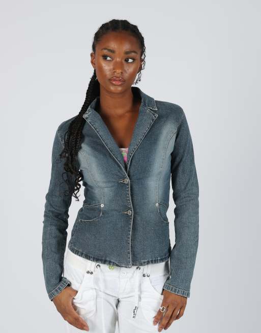 Vintage Clockhouse S denim jacket in blue, 3 of 4