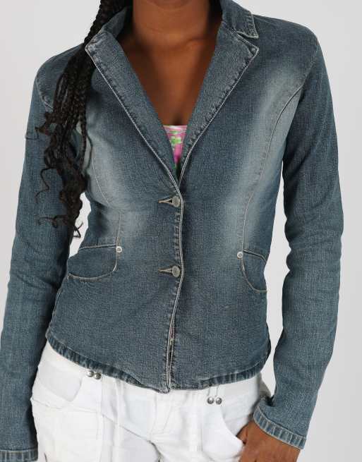 Vintage Clockhouse S denim jacket in blue, 4 of 4
