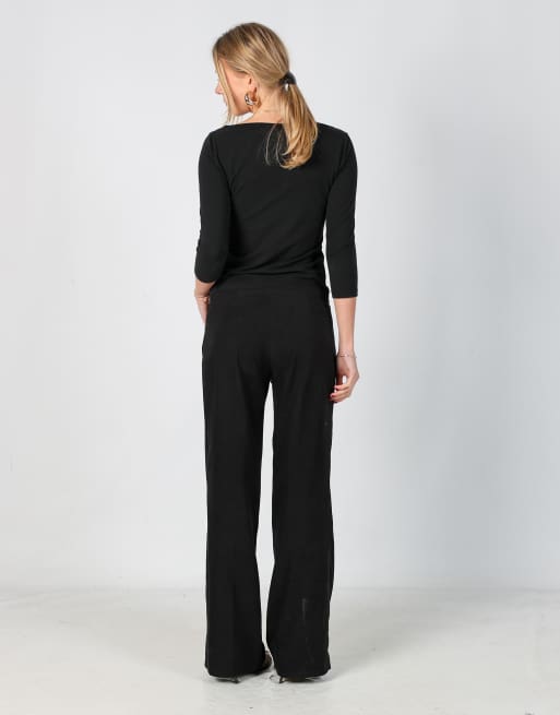 Vintage Clockhouse XS formal trousers in black, 3 of 4