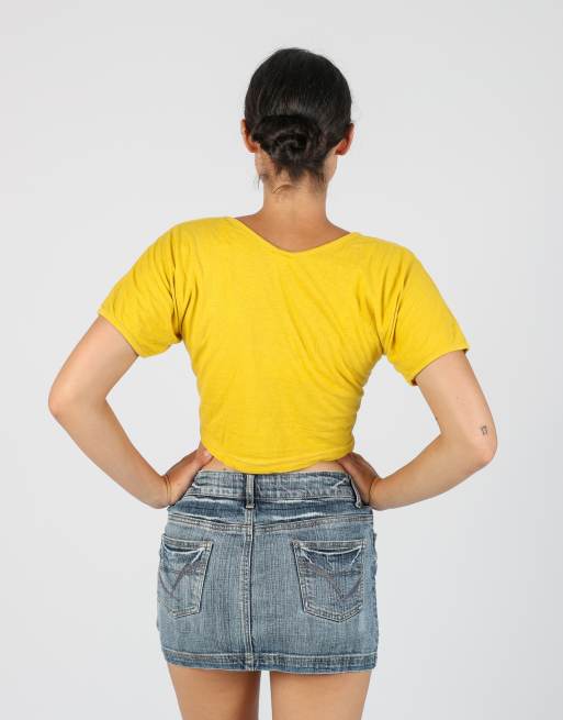 Vintage Clou M woven top in yellow, 2 of 4