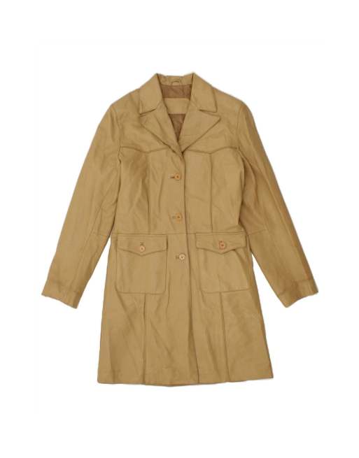 Vintage Coat UK 12 Medium In Beige