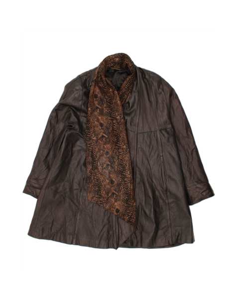Vintage Coat UK 16 Large In Black Animal Print - view 1