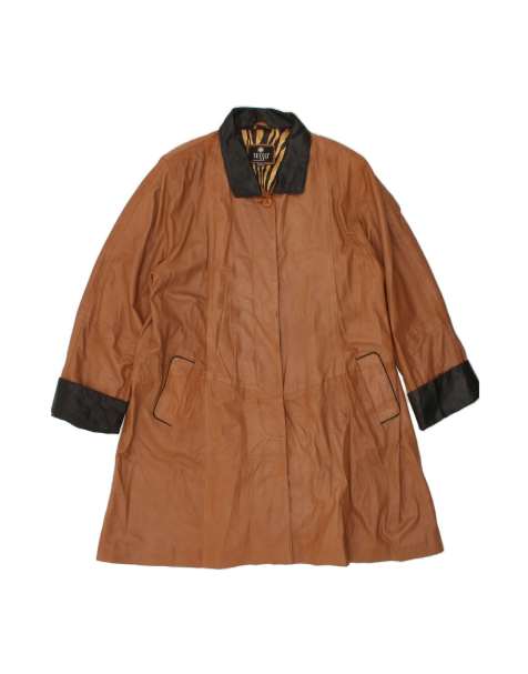 Vintage Coat UK 20 2XL In Brown - view 1