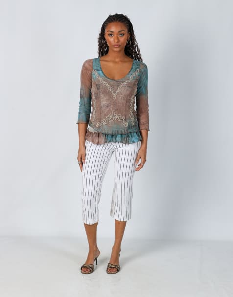 Vintage Coconuda S capri trouser in white - view 1