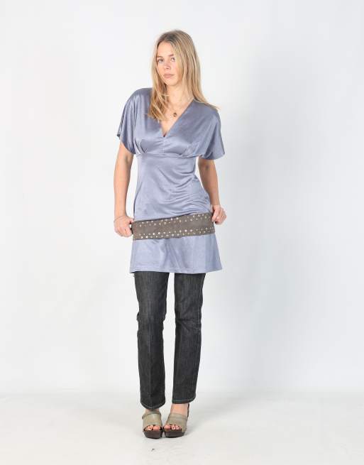 Vintage Coconuda S woven mini dress in light blue