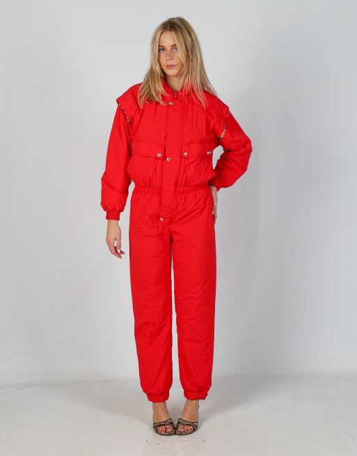 Vintage Colmar S ski suit in red