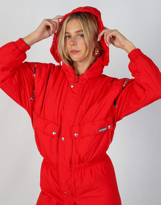 Vintage Colmar S ski suit in red, 4 of 4
