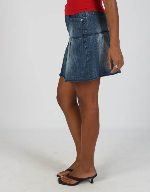 Vintage Colours of the World S denim mini skirt in blue, 2 of 4